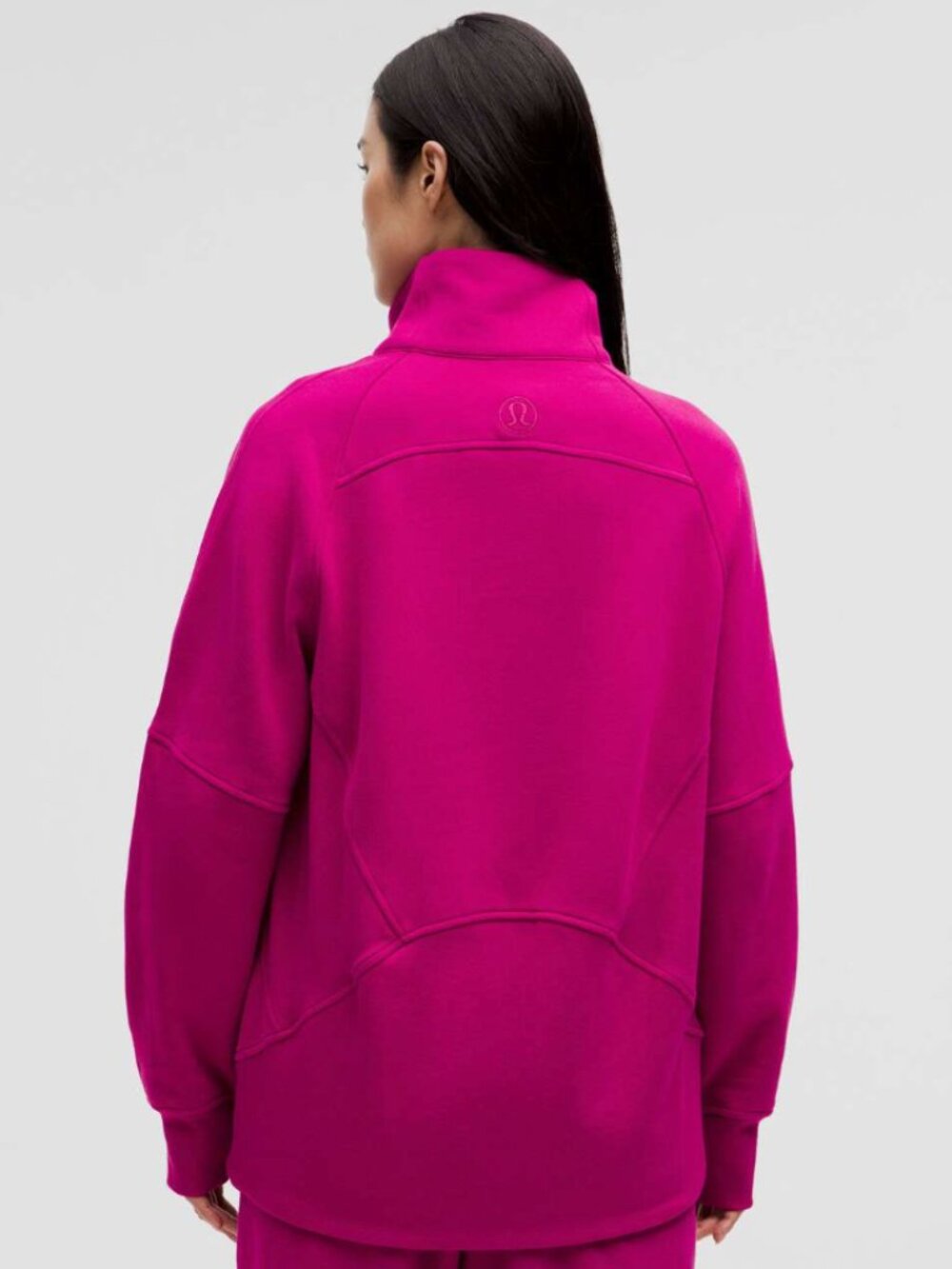 Lululemon Scuba Oversized Funnel-Neck Half Zip *Long Ripened Raspberry Size M/L - Picture 6 of 10
